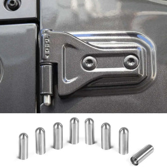 For Jeep Wrangler TJ JK JKU JL JLU & Gladiator JT Door Hinge Latch Pin Bolts Guides Liners Kits 8pcs RT-TCZ