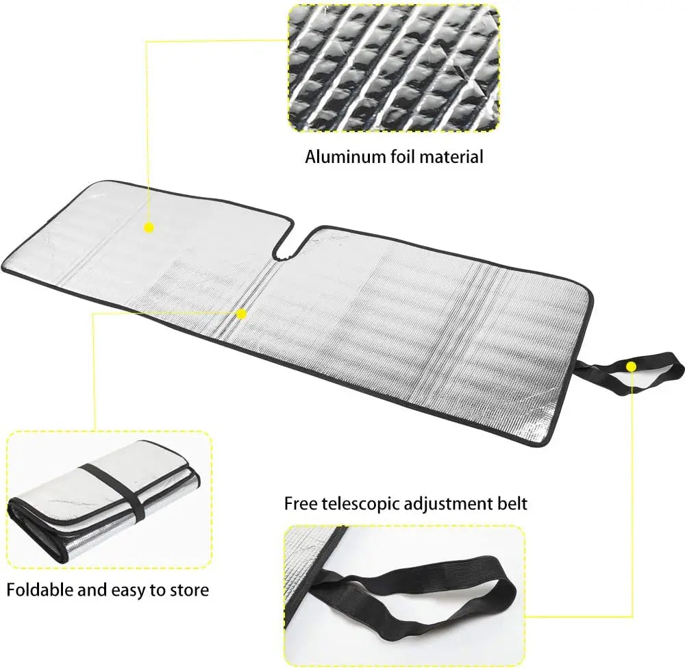 RT-TCZ Windshield Sunshade Heat Shield Sun Visor Mat for Jeep Wrangler ...