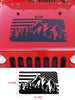 For Jeep Wrangler TJ JK JL JT /Grand Cherokee /Cherokee /Renegade /Compass /Patriot US Flag Mountain Sticker Decals RT-TCZ