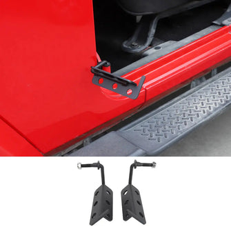 For Jeep Wrangler TJ JK JL & Gladiator JT Door Front Foot Rest Pedal Kick Pegs Panel Bezels  (Circular Hole) RT-TCZ