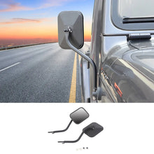 For Jeep Wrangler YJ/JK/JL/JT/TJ Exterior A-Pillar Hinge Square Mirror RT-TCZ