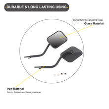 For Jeep Wrangler YJ/JK/JL/JT/TJ Exterior A-Pillar Hinge Square Mirror RT-TCZ