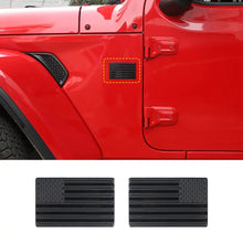 For Universal Car Exterior Aluminum US Flag Emblem Badge Trim Sticker（2 pcs） RT-TCZ