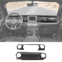 For 2018-2023 Jeep Wrangler JL JLU / Gladiator JT 2PCS Center Console Dashboard Decor Panel Cover Trim RT-TCZ