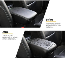 For 2018+ Jeep Wrangler JL JLU/JT Center Console Armrest Box Pad Cover Black Crack Pattern Surface Waterproof Rubber Anti Scratches RT-TCZ