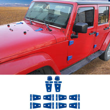 For 2007-2017 Jeep Wrangler JK JKU 4-Door Door Hinge Cover & Hood Hinge & Rubber Headgear Trim Cover RT-TCZ
