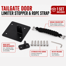 For 2007-2018 Jeep Wrangler JK Car Tailgate Door Limiter Stopper & Rope Strap Bandage RT-TCZ