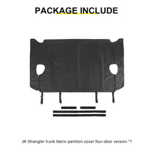 For 2007-2018 Jeep Wrangler JK 4-Door Version Rear Trunk Soft Top Isolation Cover Accessories RT-TCZ
