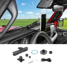 For 2024+ Jeep Wrangler JL & Gladiator JT Center Console Magnetic Wireless Charging Phone Mount Holder (6 pcs) RT-TCZ