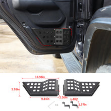 For 2018+ Jeep Wrangler JL/Gladiator JT Front Door Net Replacement Full-length Door Map Pockets Metal Storage Box Organizer RT-TCZ