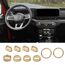 For 2024+ Jeep Wrangler JL & Gladiator JT Aluminum Air Vent & Center Console Control Trim Cover Kit RT-TCZ