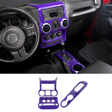 For 2011-2018 Jeep Wrangler JK Center Console Air Vent Switch & Gear Cup Holder Panel Cover Trim (3 pcs) RT-TCZ