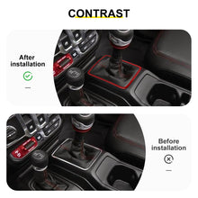 For 2018+ Jeep Wrangler JL & Gladiator JT Interior Center Console Gear Shift Trim Ring Cover RT-TCZ