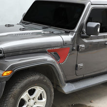 For 2018+ Jeep Wrangler JL & Gladiator JT Exterior Front Leaf Board Fender Air Outlet Sticker Trim Cover (2 pcs) RT-TCZ