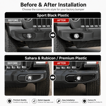 For 2018+ Jeep Wrangler JL/Gladiator JT Front Fog Light & Front Bumper Fog Light Trim Bezels RT-TCZ