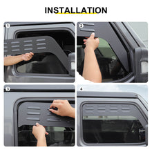 For 2018+ Jeep Wrangler JL Front Rear Window Louver Vent Rear Window Blinds Kit (4 pcs) RT-TCZ
