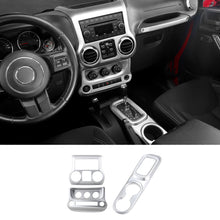 For 2011-2018 Jeep Wrangler JK Center Console Air Vent Switch & Gear Cup Holder Panel Cover Trim (3 pcs) RT-TCZ