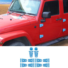 For 2007-2017 Jeep Wrangler JK JKU 4-Door Door Hinge Cover & Hood Hinge & Rubber Headgear Trim Cover RT-TCZ