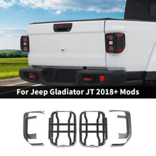 For 2018+ Jeep Gladiator JT Exterior LED Rear Tail Light Guards Cover Trim (4 pcs)