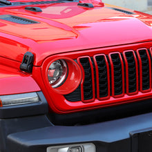For 2024+ Jeep Wrangler JL & Gladiator JT Exterior Front Grille Inserts Headlight Trim Ring & Tow Hook Protective Cover (11 pcs) RT-TCZ