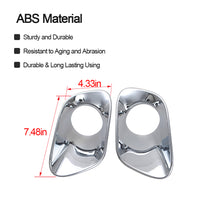 For 2014-2018 Jeep Cherokee  Front Fog Light Cover Trim Frame ABS Chrome RT-TCZ