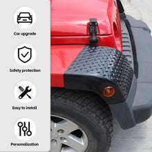 For 2007-2017 Jeep Wrangler JK Front Wheel Eyebrow Lamp Cover Trim Armor Black RT-TCZ
