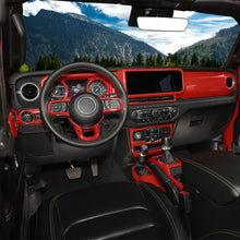 For 2024+ Jeep Wrangler JL & Gladiator JT 4-Door Version Interior Center Console Gear Shift Trim Cover Kit (14 pcs) RT-TCZ