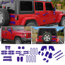 For 2007-2018 Jeep Wrangler JK 4 Door 71 x Car Door, Wiper, Hood , Rearview Mirror & Tow Hook Decoration Cover Kit—Exterior Trim Kit RT-TCZ