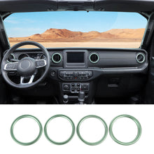 For 2018-2023 Jeep Wrangler JL & Gladiator JT Dashboard Air Conditioning Vents Cover Ring Trim Aluminum Alloy RT-TCZ