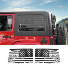 For 2011-2018 Wrangler JK Rear Window Sticker Trim US Flag Decal（2 pcs） RT-TCZ