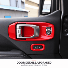 For 2018–2023 Jeep Wrangler JL & Gladiator JT – ABS Dashboard, Steering Wheel & Console Full Set Covers 42 PCS Interior Trim Kit RT-TCZ