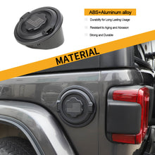 For 2018+ Jeep Wrangler JL Fuel Tank Gas Cap Cover Trim Black American Flag RT-TCZ