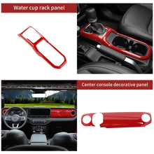 For 2024+ Jeep Wrangler JL & Gladiator JT 4-Door Version Interior Center Console Gear Shift Trim Cover Kit (14 pcs) RT-TCZ