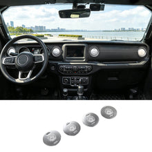 For 2018+ Jeep Wrangler JL / Gladiator JT 4 x Dashboard Air Conditioning Vent Trim Cover Aluminium Alloy RT-TCZ