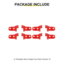 For 2026+ Jeep Wrangler JL & Gladiator JT 4-Door Version Exterior Car Door Hinges Trim Cover (8 pcs) RT-TCZ