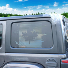 For 2018+ Jeep Wrangler JLU 4Door Window Sticker Black Canadian Canada Flag Decal RT-TCZ