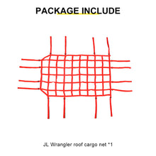 For 2018+ Jeep Wrangler JL Car Roof Hammock Cargo Net Weaving Mesh Luggage Net Accessories RT-TCZ