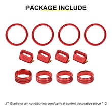 For 2018-2023 Jeep Wrangler JL & Gladiator JT Aluminum Air Vent & Center Console Control Trim Cover Kit（12 pcs） RT-TCZ