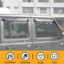 For 2018+ Jeep Wrangler JL/JT 4Door Side Window Visors Rain Shield Guards Cover RT-TCZ