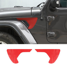 For 2018+ Jeep Wrangler JL & Gladiator JT Exterior Front Leaf Board Fender Air Outlet Sticker Trim Cover (2 pcs) RT-TCZ