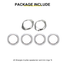 For 2015-2018 Jeep Wrangler JK A-pillar Horn Air Conditioning Vent Trim Ring Kit (6 pcs) RT-TCZ