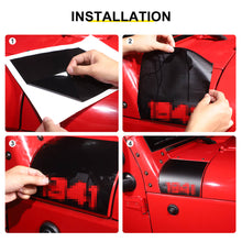 For 2007-2018 Jeep Wrangler JK Front Engine Hood Vinyl Decal Wrap Corner Sticker（2 pcs） RT-TCZ