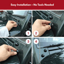 For 2007-2018 Jeep Wrangler JK JKU A Pillar Screw Protection Bolt Cover Hood Trim 12pcs RT-TCZ