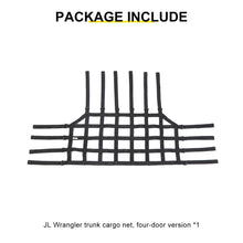 For 2018+ Jeep Wrangler JL 4-Door Version Car Rear Cargo Trunk Net Mesh Restraint System RT-TCZ
