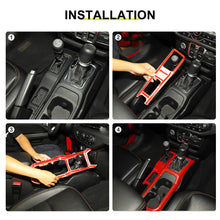 For 2024+ Jeep Wrangler JL & Gladiator JT Interior Center Console Steering Wheel Gear Shift Cover Trim Kit (9 pcs) RT-TCZ