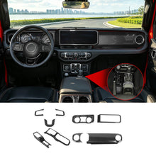 For 2024+ Jeep Wrangler JL & Gladiator JT Interior Center Console Steering Wheel Gear Shift Cover Trim Kit (9 pcs) RT-TCZ
