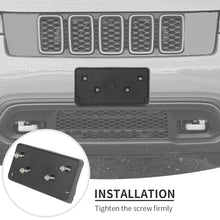For 2017-2023 Jeep Cherokee Front License Plate Mounting Bracket Black RT-TCZ