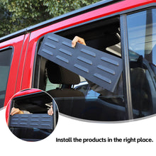 RT-TCZ For Jeep Wrangler JK 2007-2017 Black Rear Door Window Louver Air Vent Panel Trim Accessories