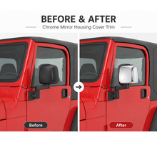 For 2004-2006 Jeep Wrangler TJ Exterior Rearview Mirror Housing Cover Trim Chrome RT-TCZ