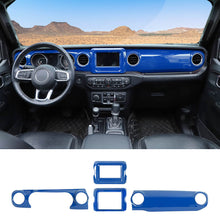 For 2018-2023 Jeep Wrangler JL JLU & Gladiator JT 4PCS Central Navigation Cover Console Panel Trim RT-TCZ